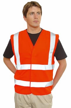 High Visibility Orange Waistcoat (full spec)